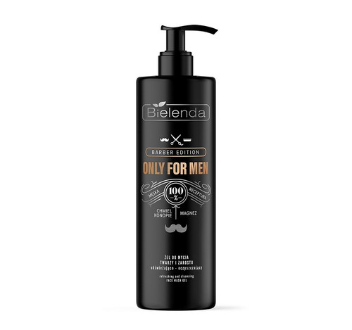 Bielenda Only for Men Barber Edition Refreshing & Cleansing Face & Beard Washing Gel 190g