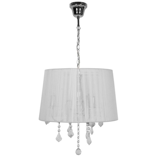 GoodHome Pendant Lamp Hovland E14, chrome/white