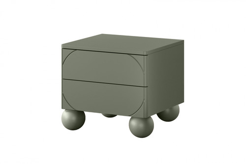 Bedside Table Nightstand Sonatia II 45 cm, olive