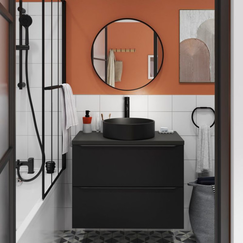 GoodHome Shower Set 3-functional Cavally, black