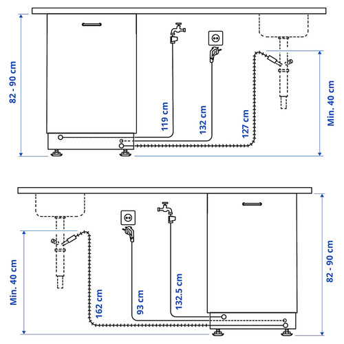 ÖSTVEDA Integrated dishwasher, IKEA 500, 60 cm