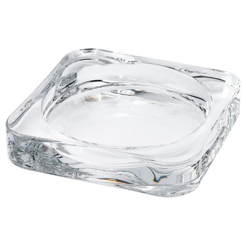 GLASIG Candle dish, clear glass, 10x10 cm