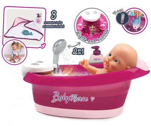 Smoby Baby Nurse Bath Playset 3+