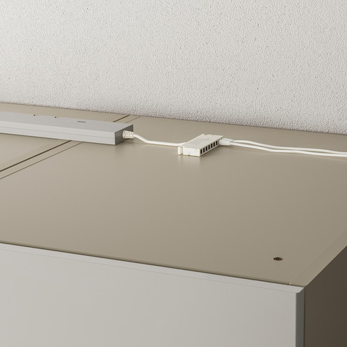 ÖVERSIDAN LED wardrobe lighting strp w sensor, dimmable beige, 46 cm