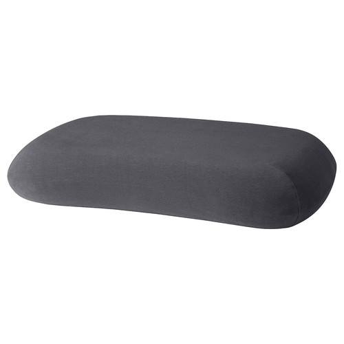 TÖCKENFLY Pillowcase for ergonomic pillow, grey, 29x43 cm