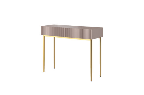 Modern Console Table Dresser Dressing Table Nicole, antique pink, gold legs