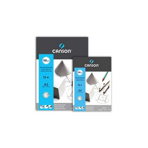 Canson White Construction Paper Pad A3 180g 10 Sheets 10pcs