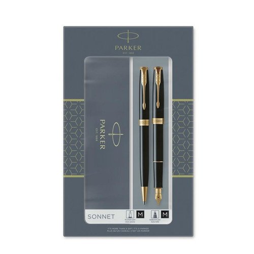 Parker Gift Set Fountain Pen & Ballpoint Pen Sonnet Black GT