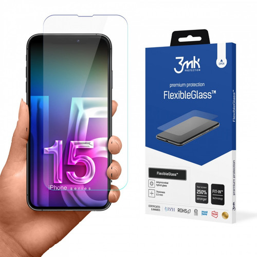 3MK Phone Screen Protector FlexibleGlass iPhone 15 Pro Max 6.7