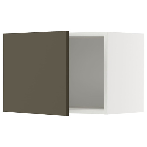 METOD Wall cabinet, white/Havstorp brown-beige, 60x40 cm