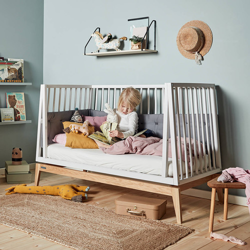 LEANDER Baby Cot LUNA™ 0-3y, White/Oak