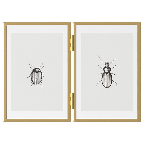 LERBODA Frame, gold-colour, 10x15 cm