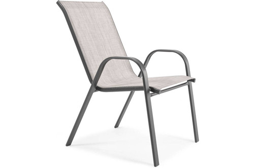 Garden Chair Porto, metal, grey