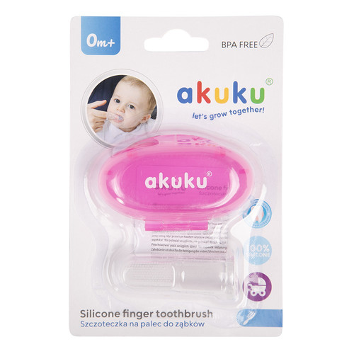 AKUKU Silicone Toothbrush And Gums Massager Pink