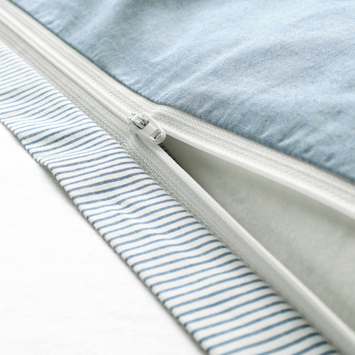 BLÅVINDA Duvet cover and 2 pillowcases, light blue, 200x200/50x60 cm