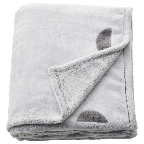 VÄNKRETS Blanket, light grey, 130x170 cm