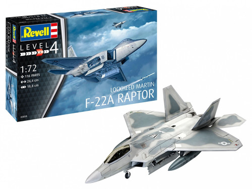 Revell Plastic Model Lockheed Martin F-22A Raptor 12+