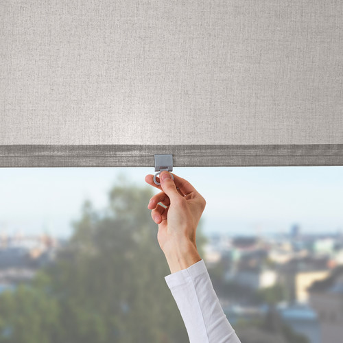 LÅNGDANS Roller blind, grey, 80x250 cm