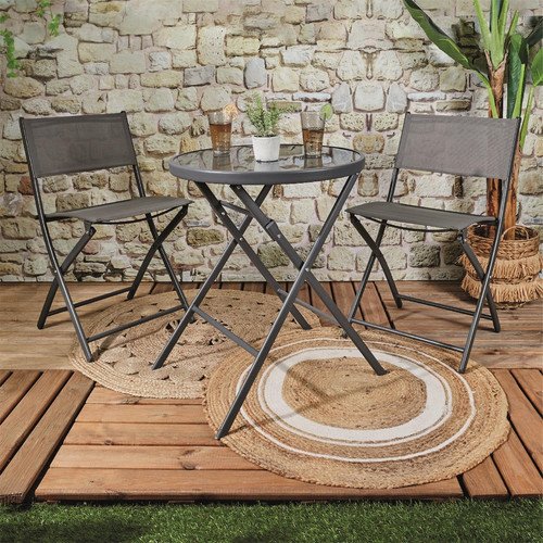 Outdoor Folding Table Elba, grey