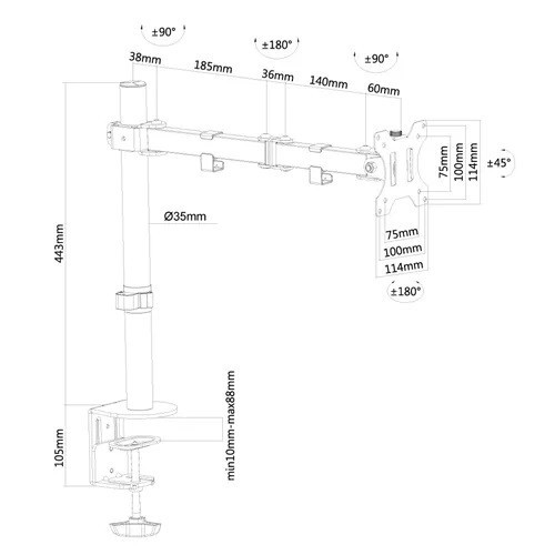 NewStar Monitor Desk Mount 10-32"