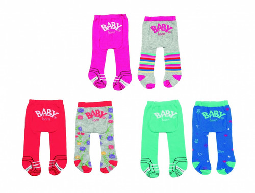 Zapf BABY born Trend Tights (2 pack) 43cm, assorted colours, 3+