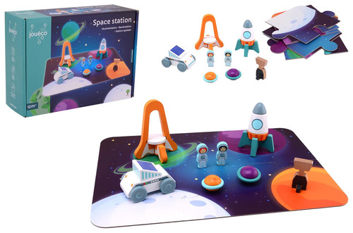 Joueco Wooden Space Station & Puzzle 12m+