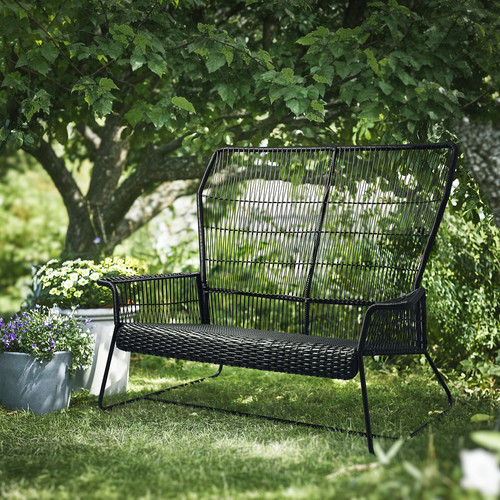 TALLSKÄR 2-seat sofa, outdoor, anthracite