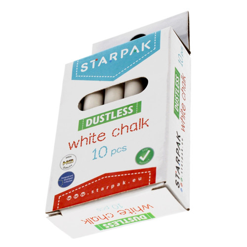 Starpak Dustless White Chalk 10pcs