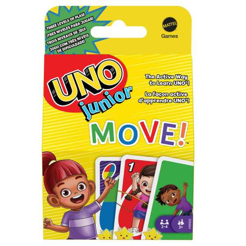 UNO Junior Move! Family And Kids Card Game HNN03 3+