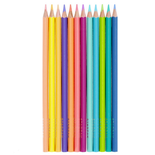 Starpak Pastel Triangular Colour Pencils 12 Colours