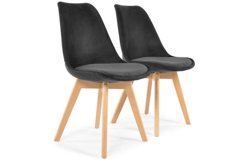 Upholstered Dining Chair Bolonia Lux, black