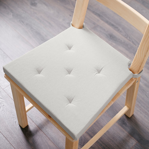 JUSTINA Chair pad, natural, 35/42x40x4.0 cm