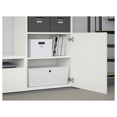 BESTÅ / LACK TV storage combination, white, 240x42x193 cm