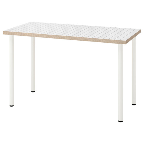 LAGKAPTEN / ADILS Desk, white anthracite/white, 120x60 cm