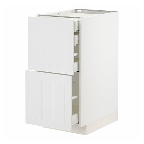 METOD / MAXIMERA Base cb 2 frnts/2 low/1 md/1 hi drw, white/Stensund white, 40x60 cm