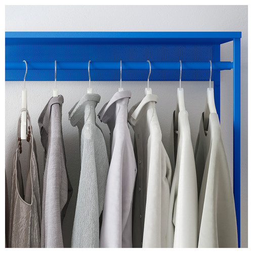 PLATSA Open clothes hanging unit, blue, 80x40x120 cm