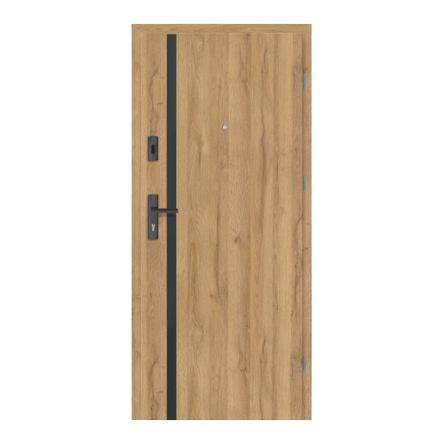 Flat Entrance Door Ateron 80, right, grandson oak/black