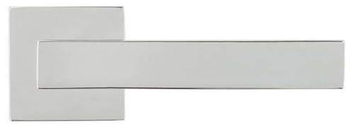 Door Handle Verso Qubik, square rose, glossy chrome