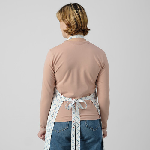 INAMARIA Apron, patterned/blue, 69x85 cm