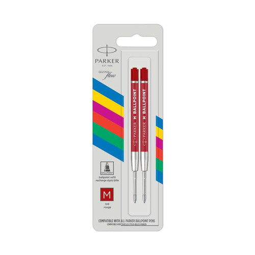 Parker QUINKflow Ballpoint Refill 0.7 Red 2pcs