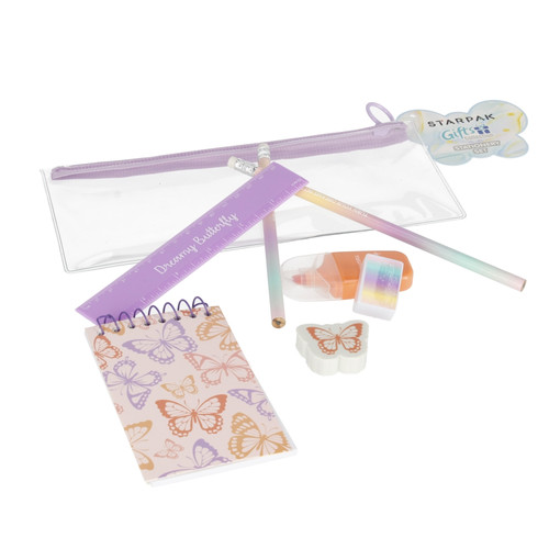 School Set Pencil Case with Accessories Pastel