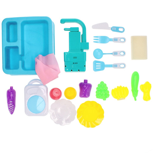 Kitchen Dishwashing Playset with Accessories 3+