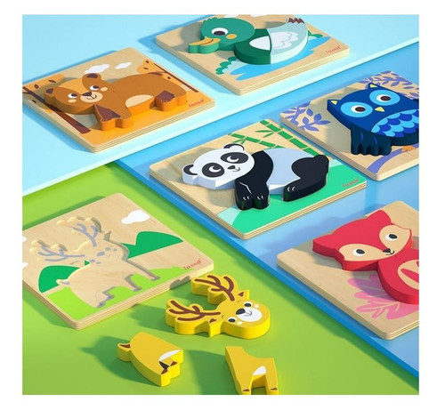 iWood Wooden Puzzles Animals Fox 12m+