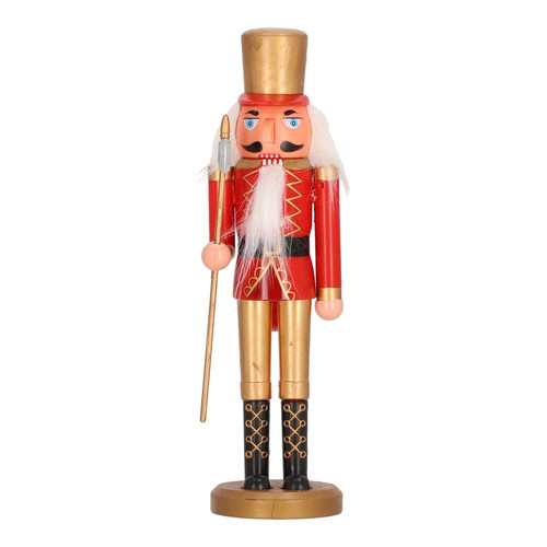 Nutcracker Christmas Decoration 28cm, gold hat