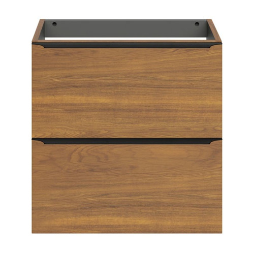 Goodhome Wall-mounted Basin Cabinet Imandra Slim 60cm, walnut