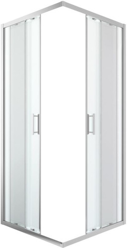 GoodHome Shower Enclosure Beloya 90x90x195cm, chrome/transparent