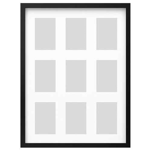 RÖDALM Frame for 9 picture, black, 46x61 cm