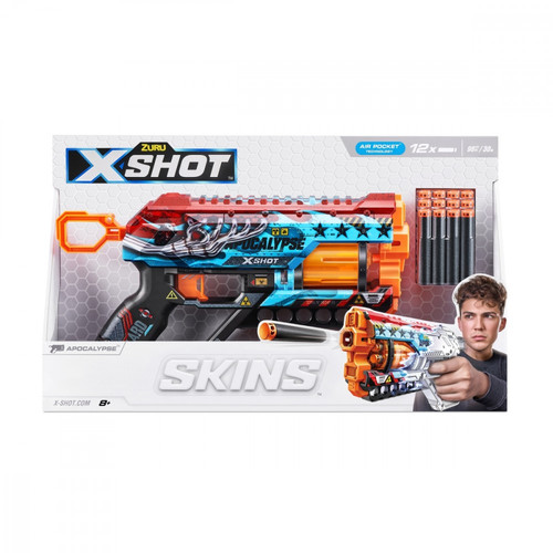 ZURU X-Shot Launcher Skins Griefer Apocalypse 12 Darts 8+