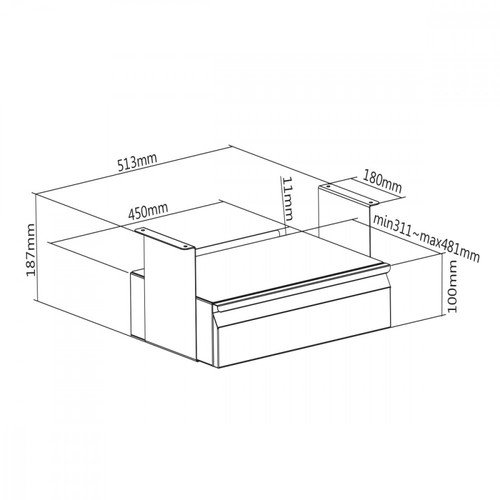 MacLean Under-table Drawer With Shelf MC-875