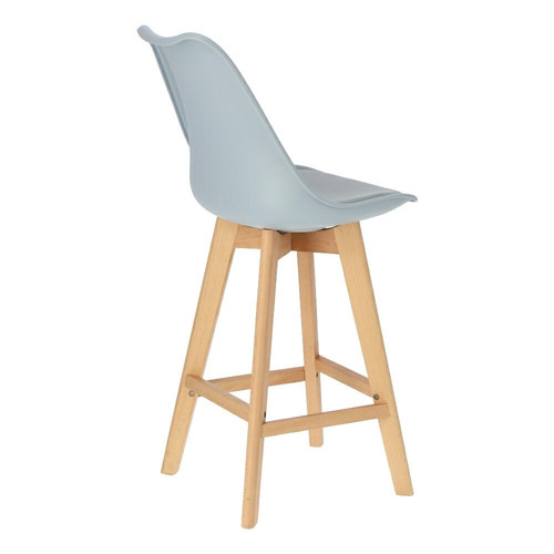 Bar Stool Norden Wood, low, PP, grey